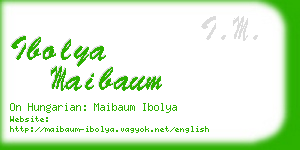 ibolya maibaum business card